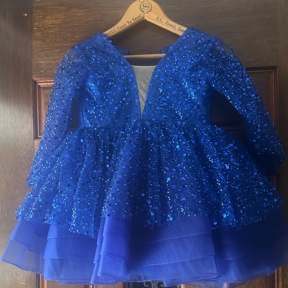 Royal Blue Sequin Party Dress